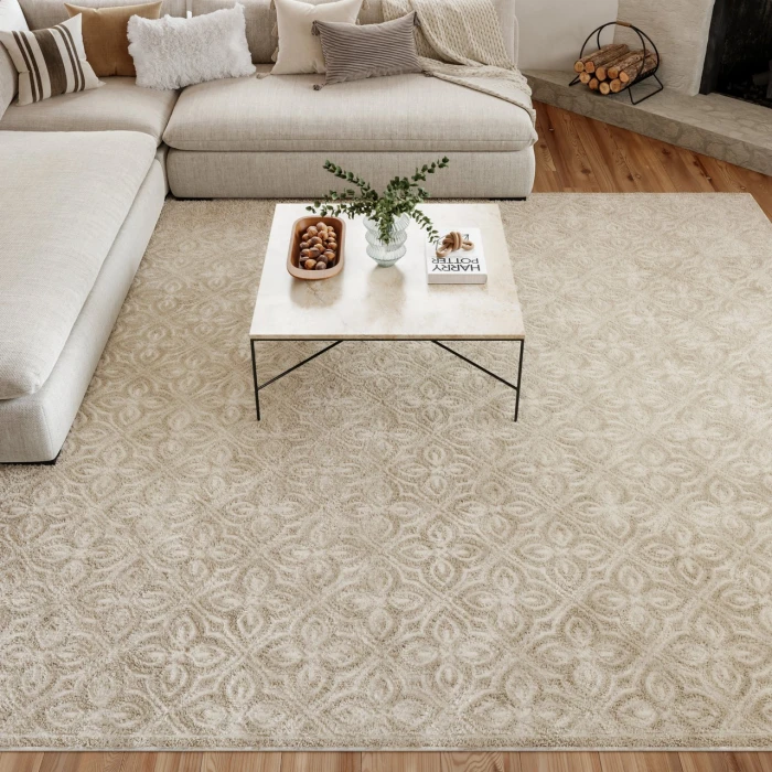 Nourison Home Washable Charm Grey WCH03 8ft. x 10ft. Rect. Rug