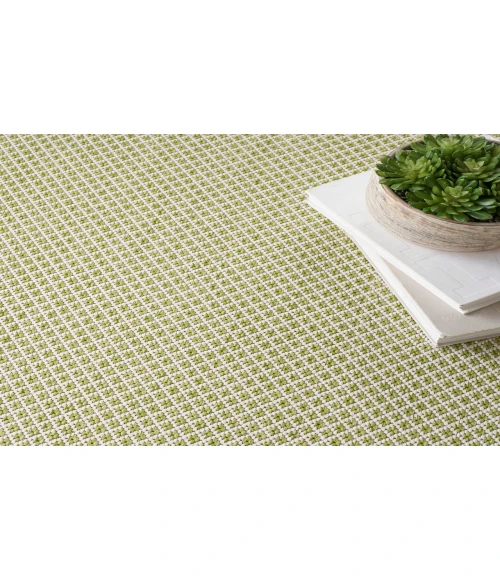 Nourison Courtyard Ivory Green COU01 6 ft. Square Rug