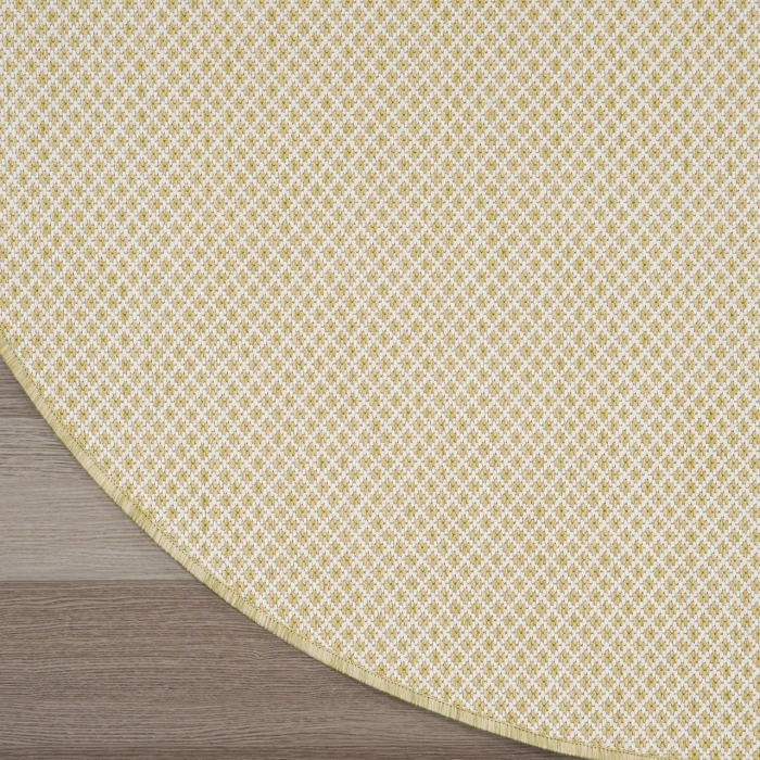 Nourison Home Courtyard Tan COU01 5ft. x Round Round Rug