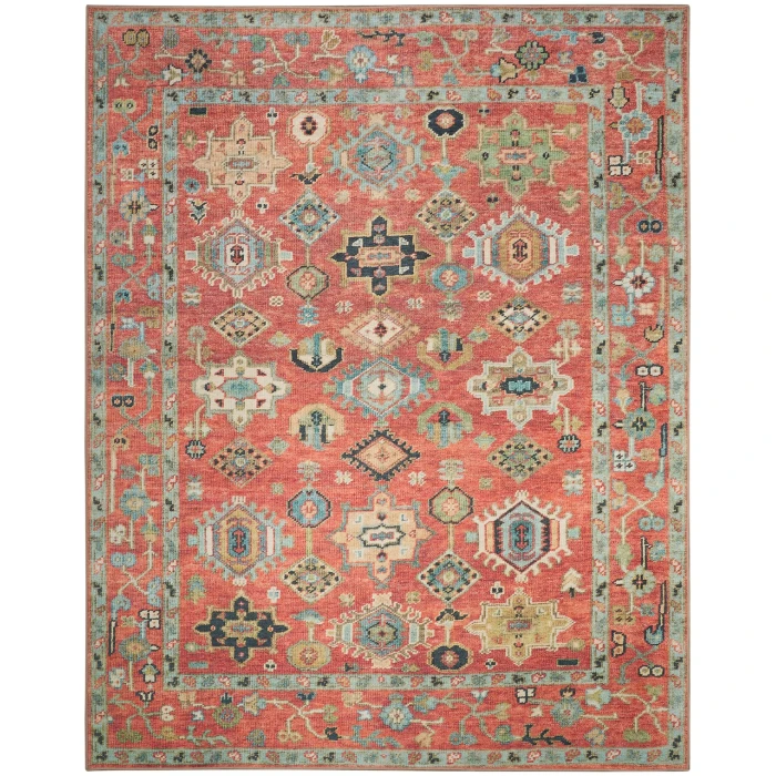 Nourison Vintage Washables Rust Multicolor VWS12 7 ft. 10 in. X 9 ft. 10 in. Rect. Rug