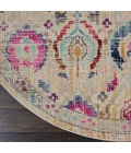 Nourison Vintage Kashan Round Area Rug VKA04-Ivory/Multicolor