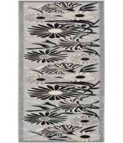 Nourison Home Aloha ALH33 Black White 2 ft. 3 in. X 8 ft. Area Rug