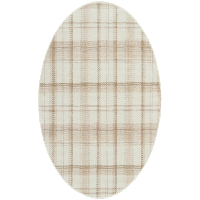 Nourison Grafix Ivory Beige GRF03 5 ft. 3 in. Round Rug