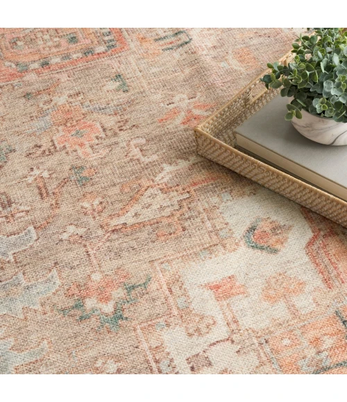 Nourison Vintage Washables Coral Taupe VWS07 5 ft. 3 in. X 7 ft. 3 in. Rect. Rug