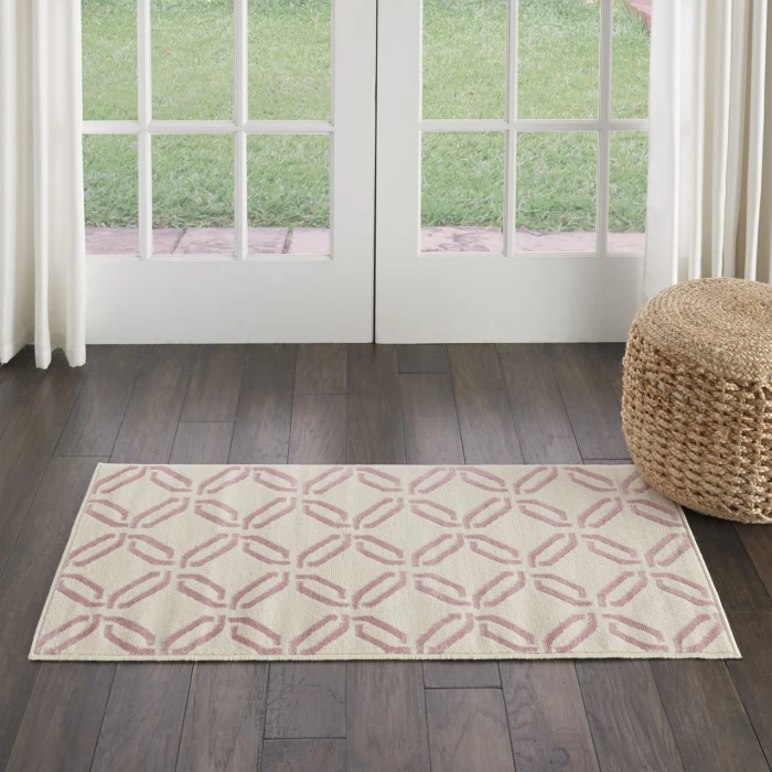 Nourison Jubilant Ivory Pink JUB17 2ft. x 4ft. Rect. Rug