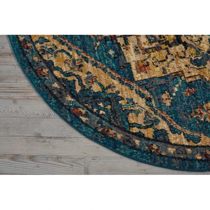 Nourison 2020 Round Area Rug NR206-Teal