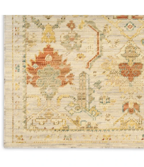 Nourison Home Antique Bloom Tan ANB02 2ft.4in. x 12ft. Rect. Rug