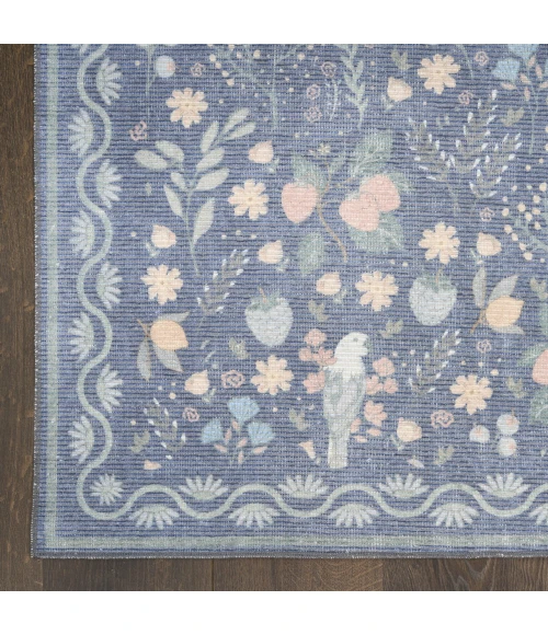Nourison Home Botanical Washables Blue BOT04 5ft. x 7ft. Rect. Rug