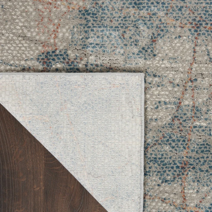 Nourison Rustic Textures Light Grey Blue RUS15 2ft. 2in. x 7ft. 6in. Rect. Rug