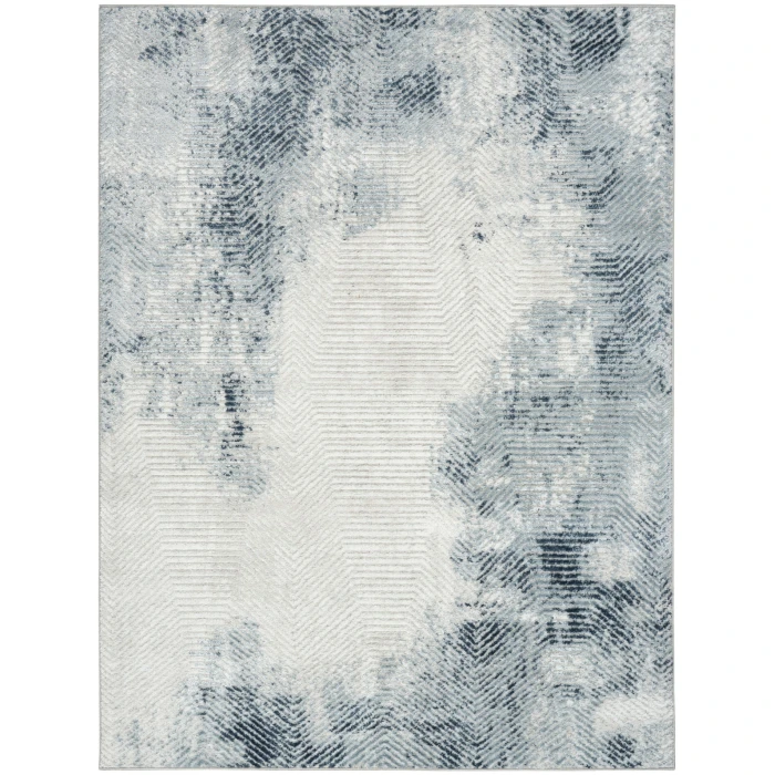 Nourison Dekor Grey Navy DEK04 5 ft. 3 in. X 7 ft. Rect. Rug