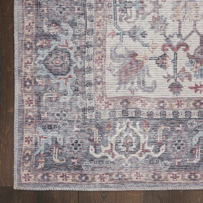 Nicole Curtis Machine Washable Series 1 Area Rug SR104 Grey