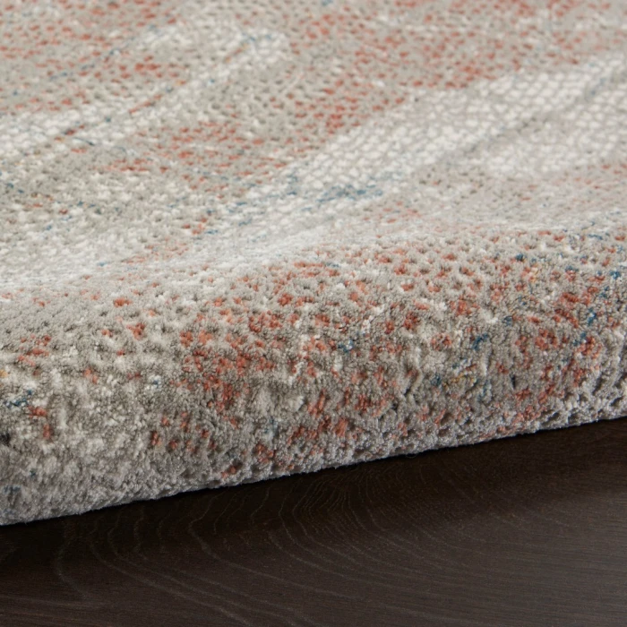 Nourison Rustic Textures Light Grey Rust RUS15 3ft. 11in. x 5ft. 11in. Rect. Rug