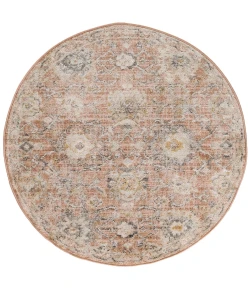 Nourison Home Oushak Home OUS01 Rust 4 ft. Round Area Rug
