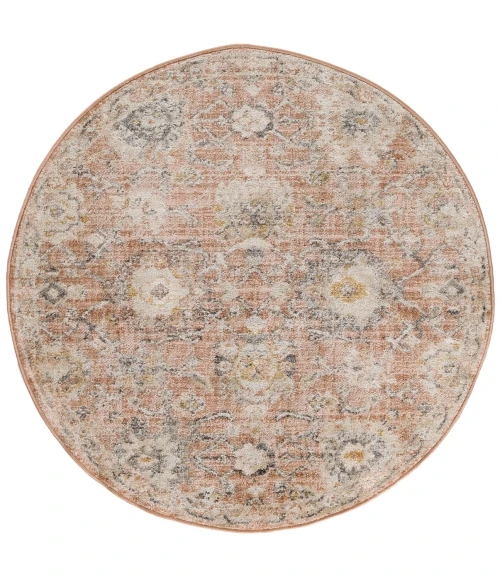Nourison Oushak Home Rust OUS01 4 ft. X Round Rug