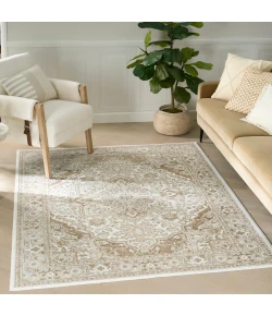 Nourison Home Dekor DEK08 Ivory Taupe 5 ft. 3 in. X 7 ft. Area Rug