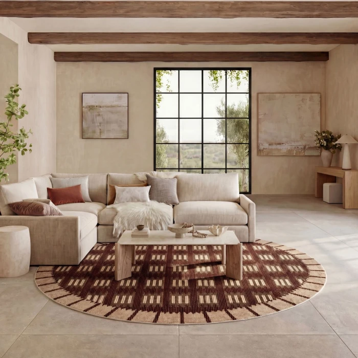 Nourison Nordic Rust NRC16 8ft. x Round Round Rug