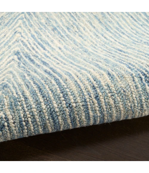 DKNY Pure Angles Ivory Blue ANG01 5 ft. X 7 ft. Rect. Rug