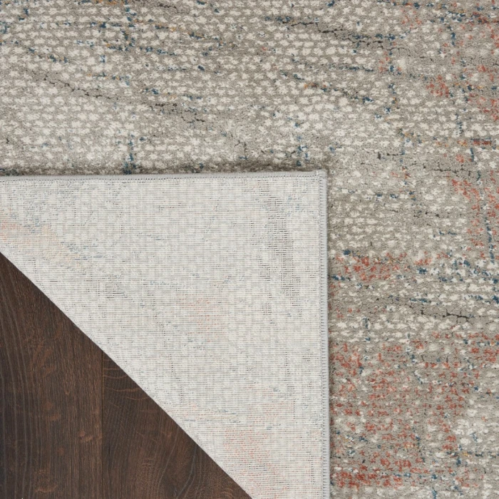 Nourison Rustic Textures Light Grey Rust RUS15 3ft. 11in. x 5ft. 11in. Rect. Rug