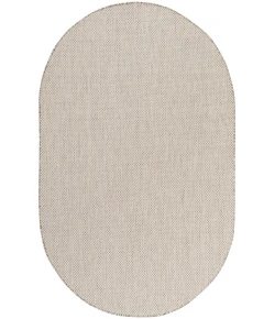 Nourison Home Courtyard COU01 Ivory Silver 3 ft. X 5 ft. Oval Area Rug