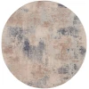 Nourison Home Rustic Textures RUS02 Beige Grey 5 ft. 3 in. Round Area Rug