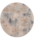Nourison Rustic Textures Area Rug RUS02 Beige/Grey 5'3" Round