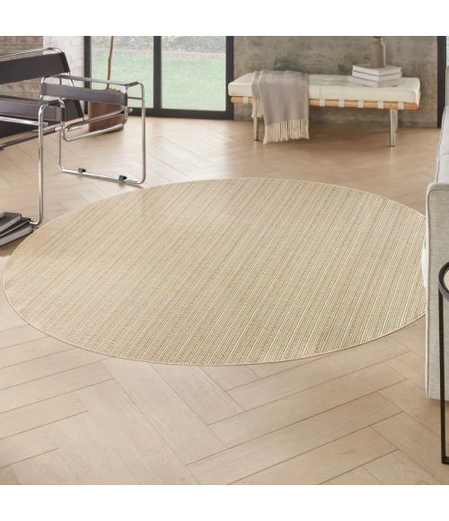 Nourison Tulum Cream TLM01 8 ft. X Round Rug