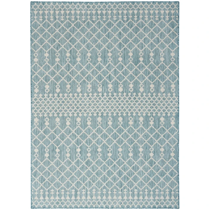 Nourison Positano Aqua POS02 4 ft. X 6 ft. Rect. Rug
