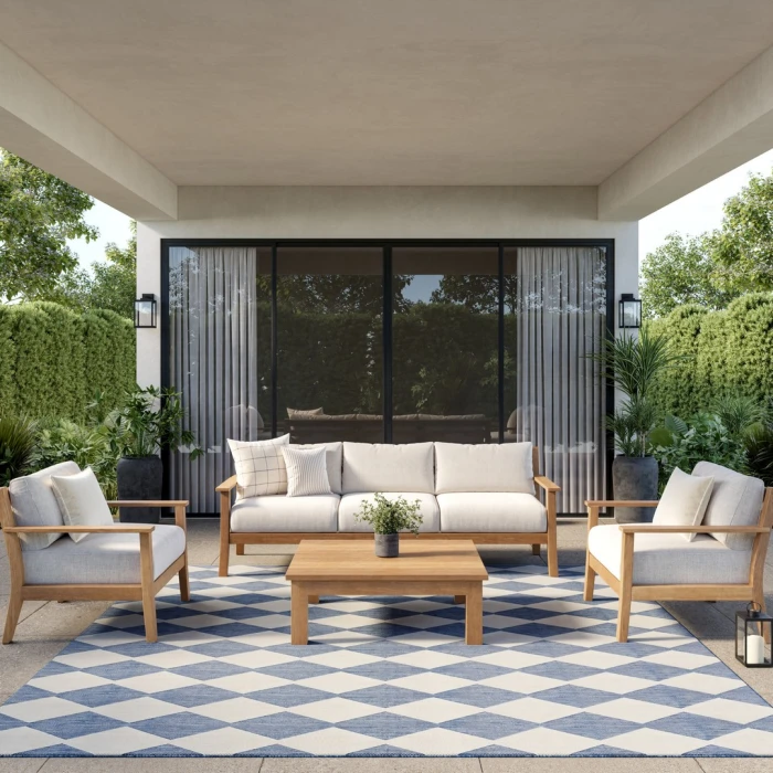 Nourison Positano Navy Blue POS04 10ft. Square Rug