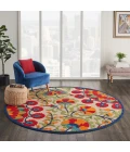 Nourison Aloha Round Area Rug ALH20-Red/Multicolor