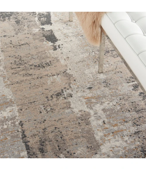 Nourison Tangra Cream Grey TNR05 8 ft. X 10 ft. Rect. Rug