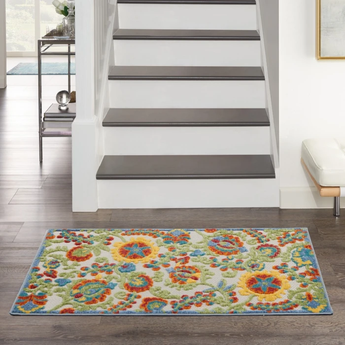 Nourison Aloha Area Rug ALH17-Ivory/Multi