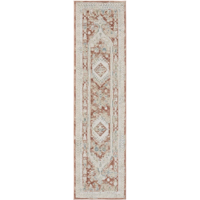 Nourison Thalia Rust Multicolor THL04 2ft.2in. x 10ft. Rect. Rug