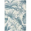 Nourison Home Aloha ALH43 Ivory Blue 5 ft. 3 in. X 7 ft. 5 in. Area Rug