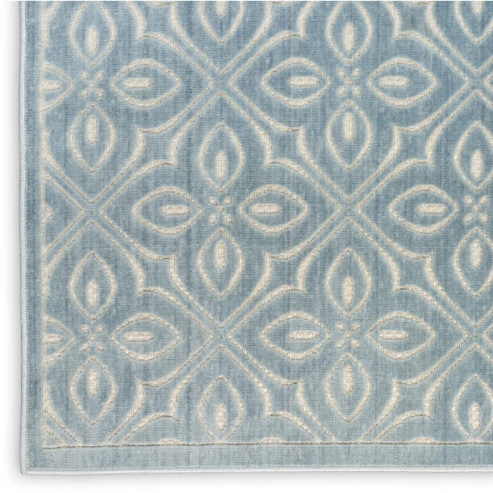 Nourison Home Washable Charm Blue WCH03 2ft. x 3ft. Rect. Rug