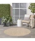 Nourison Positano Beige Ivory POS03 4ft. Round Rug