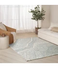 DKNY Pure Angles Ivory Blue ANG01 5 ft. X 7 ft. Rect. Rug