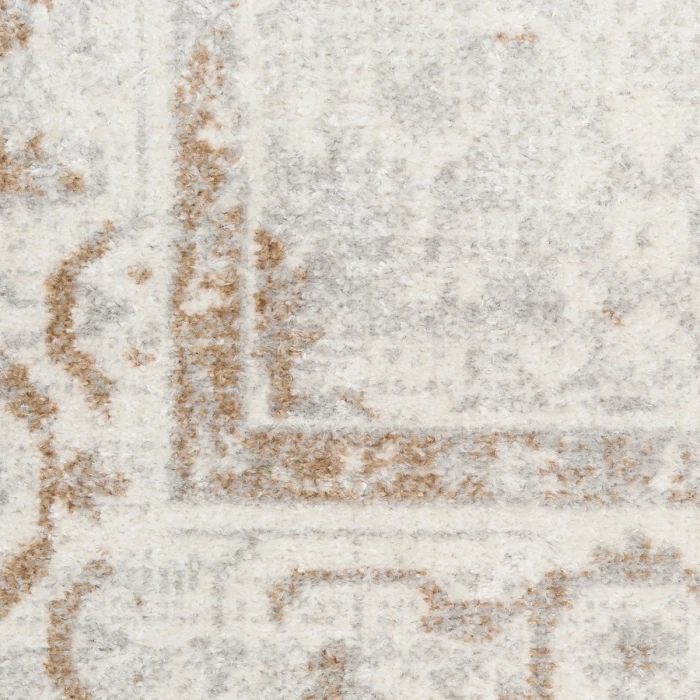 Nourison Astra Machine Washable Grey ASW11 2 ft. 2 in. x 8 ft. Rect. Rug