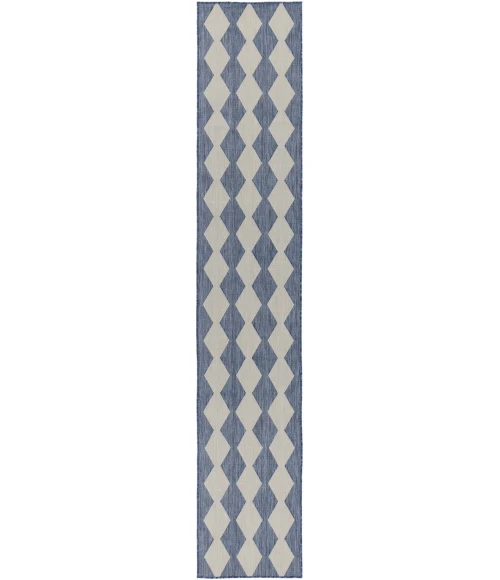 Nourison Positano Navy Blue POS04 2 ft. 2 in. X 12 ft. Rect. Rug