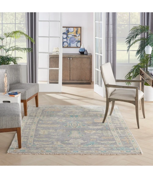 Nourison Odessa Grey Multicolor ODS01 6 ft. X 8 ft. Rect. Rug