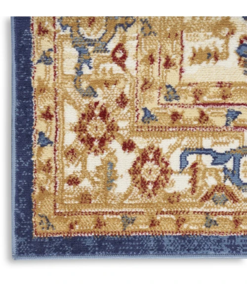 Nourison Grafix Navy Gold GRF43 2ft.3in. x 7ft.6in. Rect. Rug