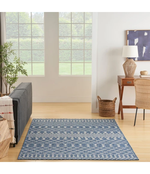 Nourison Positano Navy Blue POS02 6 ft. X 9 ft. Rect. Rug