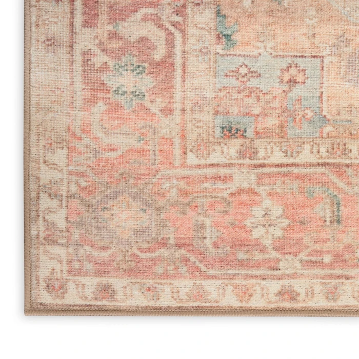 Nourison Vintage Washables Coral Taupe VWS07 9 ft. X 12 ft. Rect. Rug