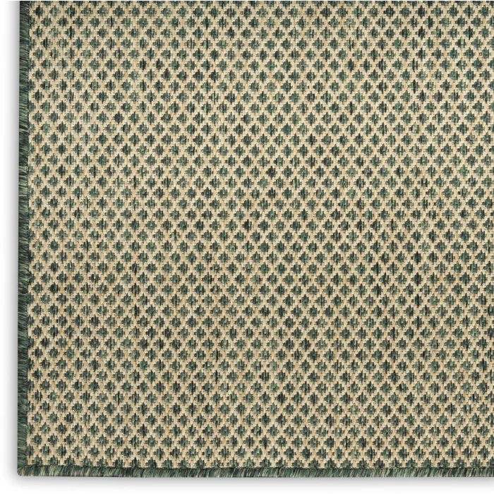 Nourison Home Courtyard Green COU01 2ft.2in. x 10ft. Rect. Rug