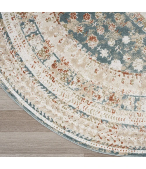 Nourison Home Thalia Blue THL04 7’10” x Round Round Rug