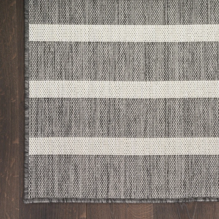 Nourison Positano Charcoal Ivory POS03 2ft.2in. x 12ft. Rect. Rug