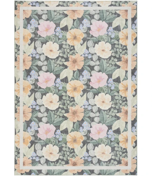 Nourison Home Botanical Washables Grey BOT01 4ft. x 6ft. Rect. Rug