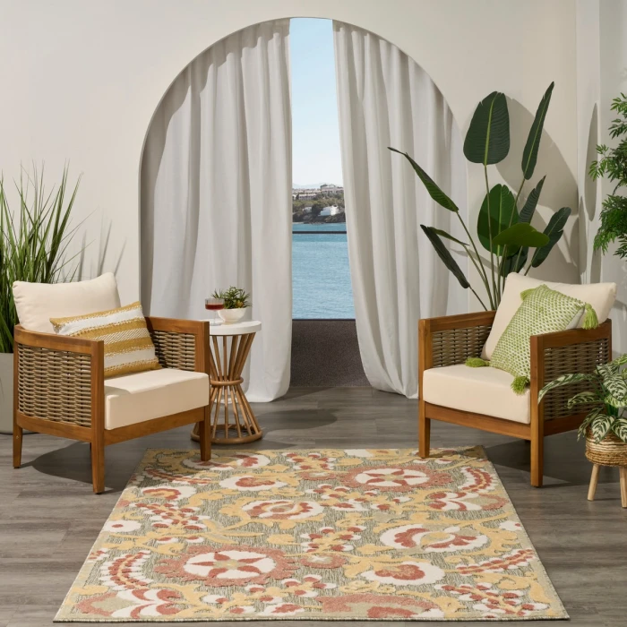 Nourison Aloha Sage Rose ALH17 5 ft. 3 in. X 7 ft. 5 in. Rect. Rug