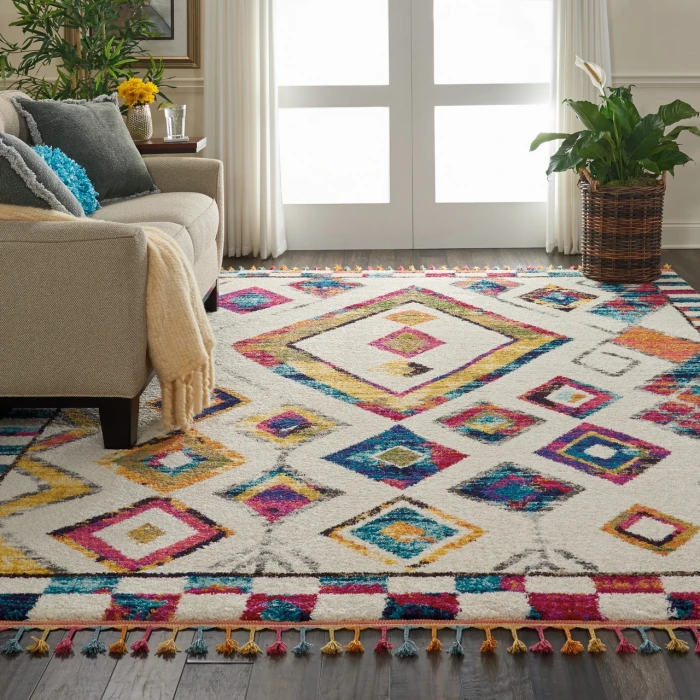 Nourison Home Nomad White NMD02 7ft.10in. x 10ft.6in. Rect. Rug