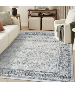 Nourison Home Dekor DEK03 Grey Navy 7 ft. 10 in. X 9 ft. 10 in. Area Rug