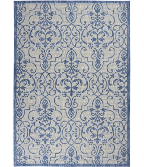 Nourison Home Country Side Blue CTR04 7ft. x 10ft. Rect. Rug